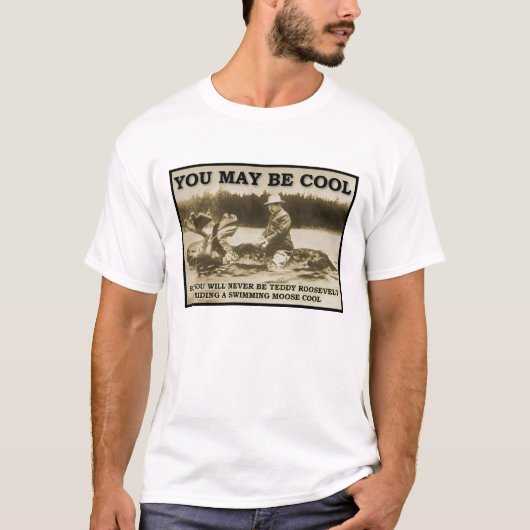Teddy op een Eland Grappig T-shirt (Voorkant)