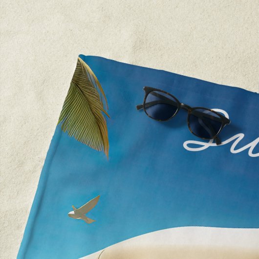 Teddy op het strand - Beer handdoeken voor de zome (In situ)