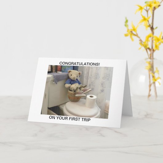 Teddy op Onbenullig Kaart (Gele Bloem)