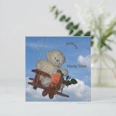 Teddy op reis   -  kaart (Staand voorkant)