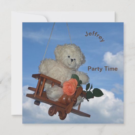 Teddy op reis   -  kaart (Voorkant)