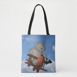 Teddy op reis tote bag