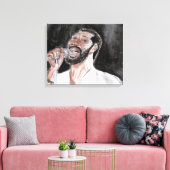 Teddy Pendergrass Canvas Afdruk (Insitu (Woonkamer))