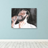 Teddy Pendergrass Canvas Afdruk (Insitu (Houten vloer))
