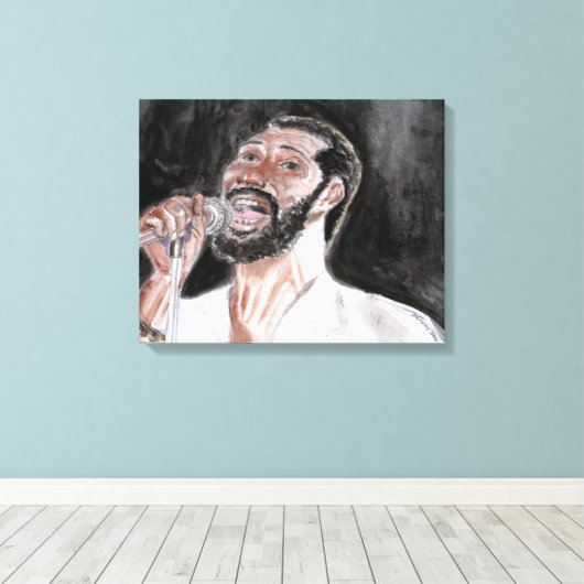 Teddy Pendergrass Canvas Afdruk (Insitu (Houten vloer))