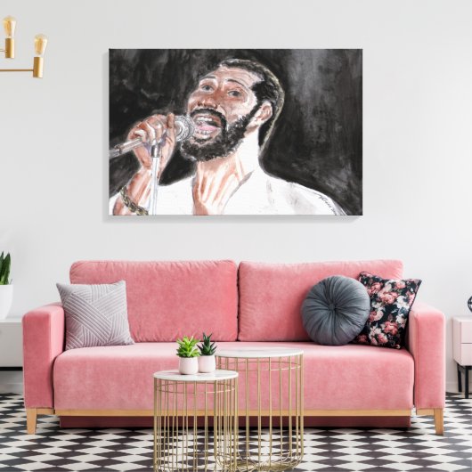 Teddy Pendergrass Canvas Afdruk (Insitu (Woonkamer))