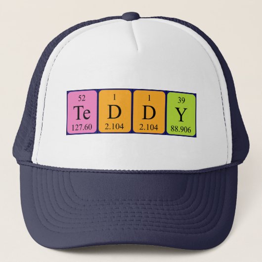 Teddy periodieke lijstnaam pet (Voorkant)