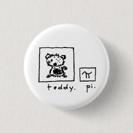 teddy + pi ronde button 3,2 cm