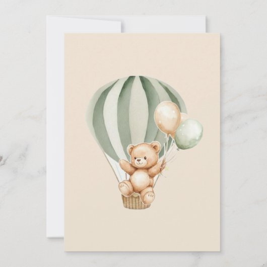 Teddy Picnic Baby shower uitnodiging (Achterkant)