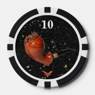 Teddy Poker Chip Black Space (2-zijdig) Rev-1