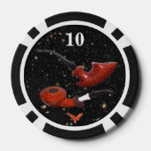 Teddy Poker Chip Black Space (2-zijdig) Rev-1 (Achterkant)