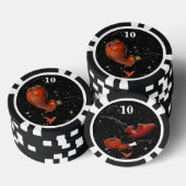 Teddy Poker Chip Black Space (2-zijdig) Rev-1 (Opstapeling)