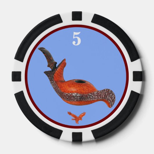 Teddy Poker Chip Blauw Drie Spyhoppers (lichter)3 (Voorkant)