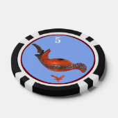 Teddy Poker Chip Blauw Drie Spyhoppers (lichter)3 (Enkel)