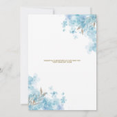 Teddy Polar Beer Blue Balloon Baby shower Kaart (Achterkant)