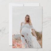 Teddy Polar Beer Pink Balloon Baby shower Kaart (Achterkant)