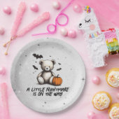 Teddy Pumpkin-Baby shower Papieren Bordje (Feest)