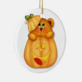 Teddy Pumpkin Keramisch Ornament (Rechts)