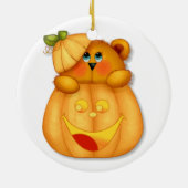 Teddy Pumpkin Keramisch Ornament (Achterkant)