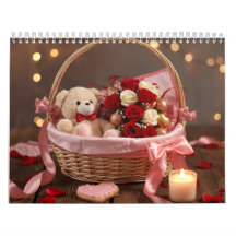 Teddy Roos Mand Romantische Valentijnsdag Bureaubl