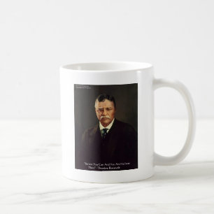 Teddy Roosevelt "Believe in Self" Citaat Gifts/T - Koffiemok