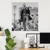Teddy Roosevelt beschrijft Crowd in 1905  Poster (Thuiskantoor)