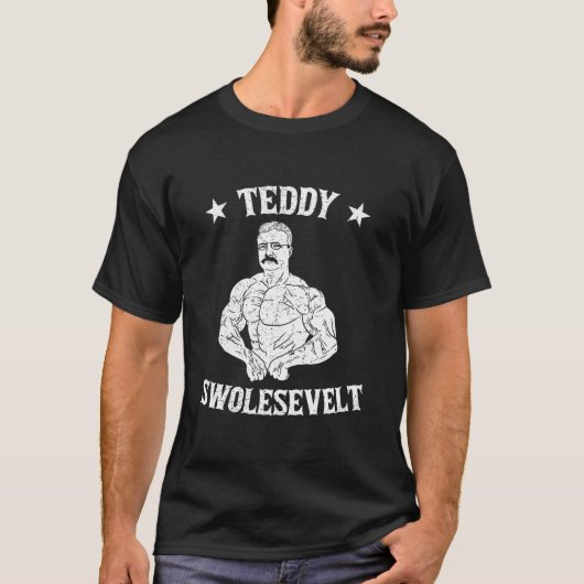 Teddy Roosevelt Body Building Uitwerken Spier Gym T-shirt (Voorkant)