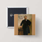 Teddy Roosevelt Button (Voorkant /achterkant)