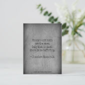 Teddy Roosevelt citaat - Afwezigheid & Dood Briefkaart (Staand voorkant)
