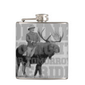 Teddy Roosevelt Drink Vanavond Heupfles (Voorkant)