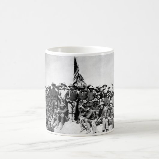 Teddy Roosevelt en de ruige riemen Koffiemok (Center)