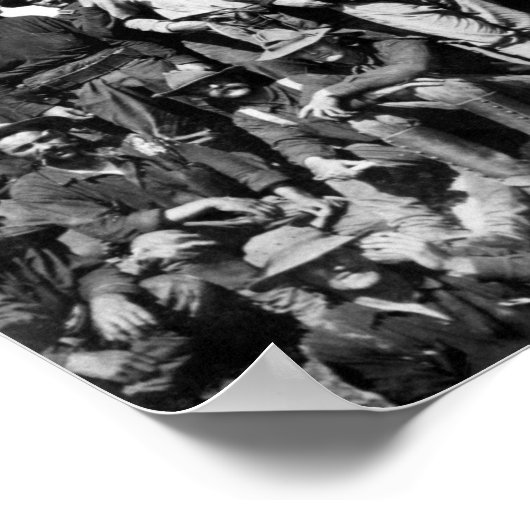 Teddy Roosevelt en de ruige riemen Poster (Hoek)