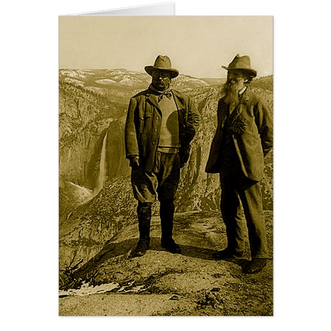 Teddy Roosevelt en John Muir bij Glacier Point (Voorkant)