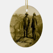 Teddy Roosevelt en John Muir bij Glacier Point Keramisch Ornament (Rechts)