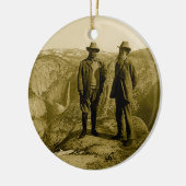 Teddy Roosevelt en John Muir bij Glacier Point Keramisch Ornament (Links)