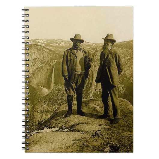 Teddy Roosevelt en John Muir bij Glacier Point Notitieboek (Voorkant)