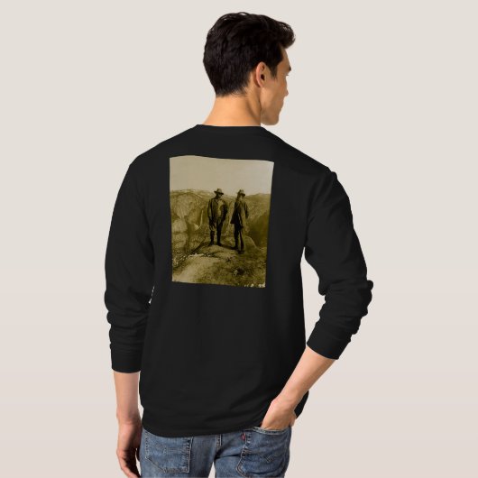 Teddy Roosevelt en John Muir bij Glacier Point T-S T-shirt (Achterkant volledig)