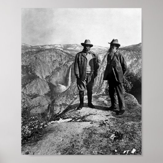 Teddy Roosevelt en John Muir - Glacier Point Poster (Voorkant)