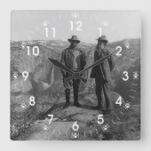 Teddy Roosevelt en John Muir in Yosemite Vierkante Klok (Voorkant)