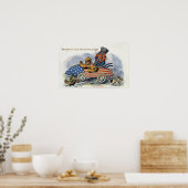 Teddy Roosevelt en oom Sam in Patriottische Auto Poster (Keuken)