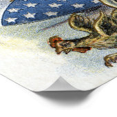 Teddy Roosevelt en oom Sam in Patriottische Auto Poster (Hoek)