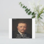Teddy Roosevelt "Feet on Ground" Wisdom Quote Gift Briefkaart (Staand voorkant)