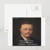 Teddy Roosevelt "Feet on Ground" Wisdom Quote Gift Briefkaart (Voorkant / Achterkant)