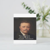 Teddy Roosevelt "Feet on Ground" Wisdom Quote Gift Briefkaart (Staand voorkant)