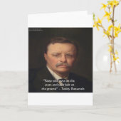 Teddy Roosevelt "Feet on Ground" Wisdom Quote Gift Kaart (Gele Bloem)