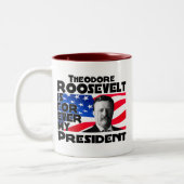 Teddy Roosevelt Forever Tweekleurige Koffiemok (Links)