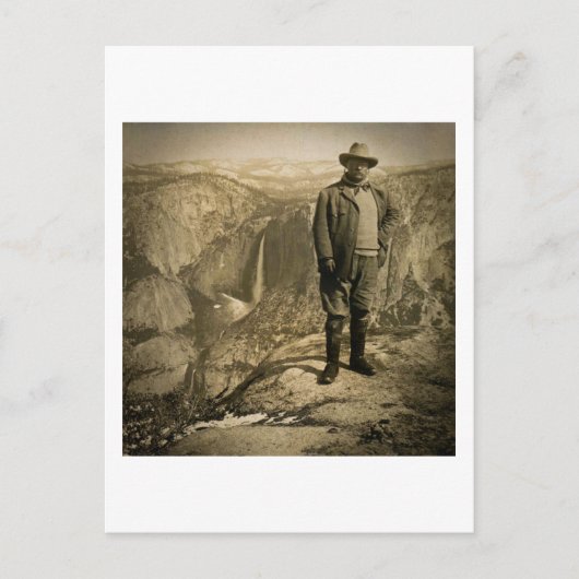 Teddy Roosevelt Glacier Point Yosemite Valley Briefkaart (Voorkant)