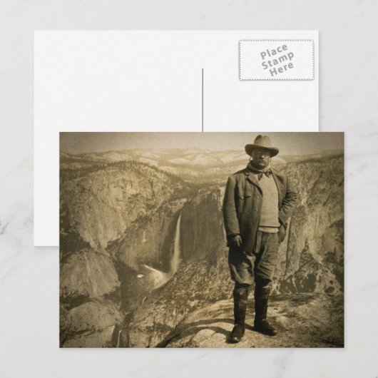 Teddy Roosevelt Glacier Point Yosemite Valley Briefkaart (Voorkant / Achterkant)