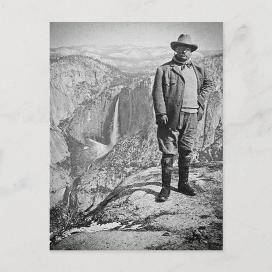 Teddy Roosevelt Glacier Point Yosemite Valley CA Briefkaart (Voorkant)