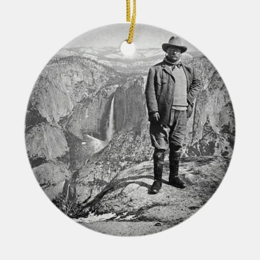 Teddy Roosevelt Glacier Point Yosemite Valley CA Keramisch Ornament (Voorkant)